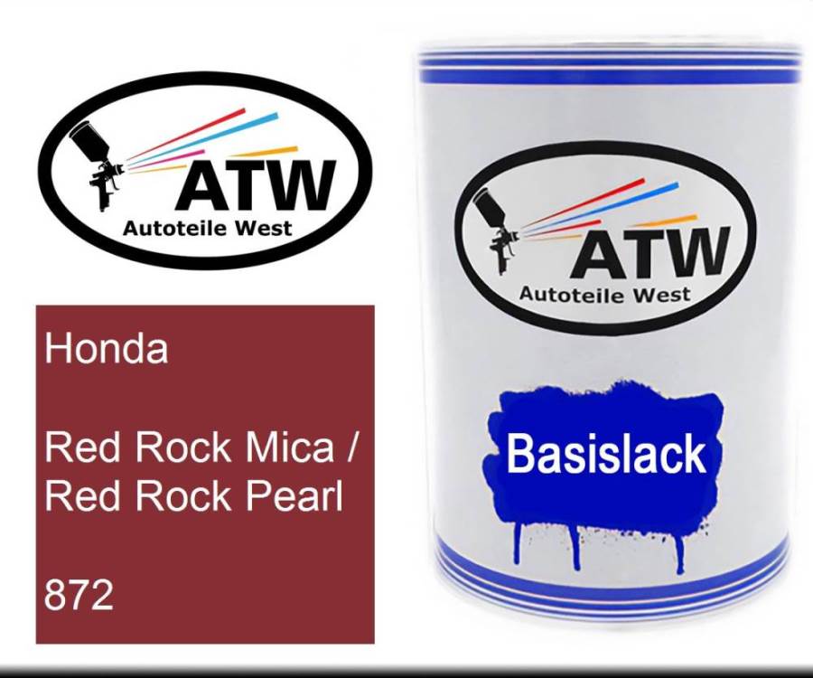 Honda, Red Rock Mica / Red Rock Pearl, 872: 500ml Lackdose, von ATW Autoteile West.